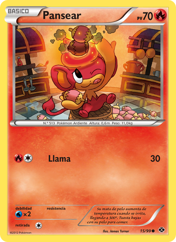 Pansear 15 — Próximos Destinos (Spanish Pokémon TCG card)