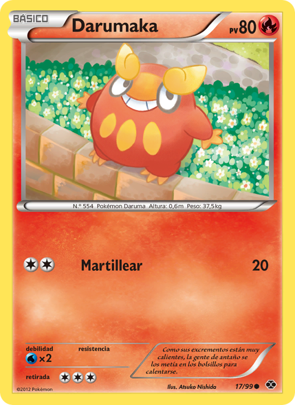 Darumaka 17 — Próximos Destinos (Spanish Pokémon TCG card)