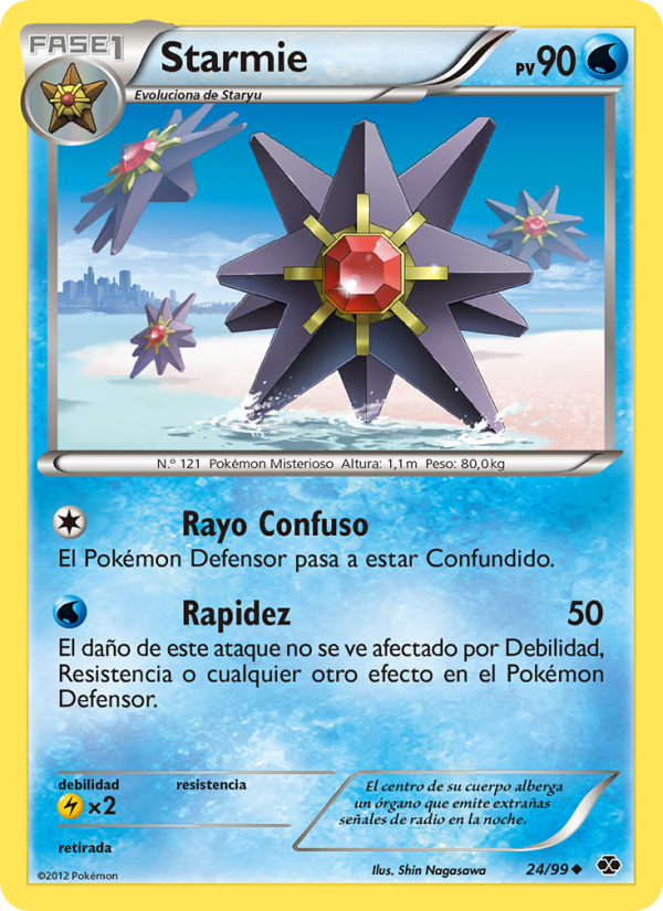 Starmie 24 — Próximos Destinos (Spanish Pokémon TCG card)