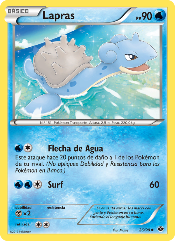 Lapras 26 — Próximos Destinos (Spanish Pokémon TCG card)