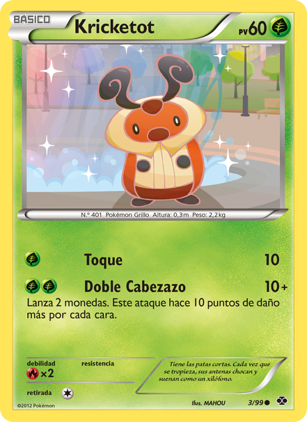 Kricketot 3 — Próximos Destinos (Spanish Pokémon TCG card)