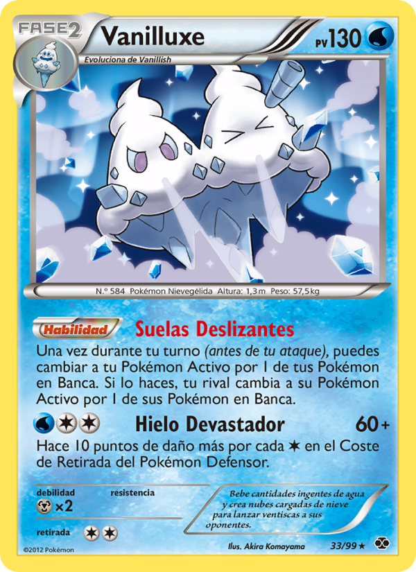 Vanilluxe 33 — Próximos Destinos (Spanish Pokémon TCG card)