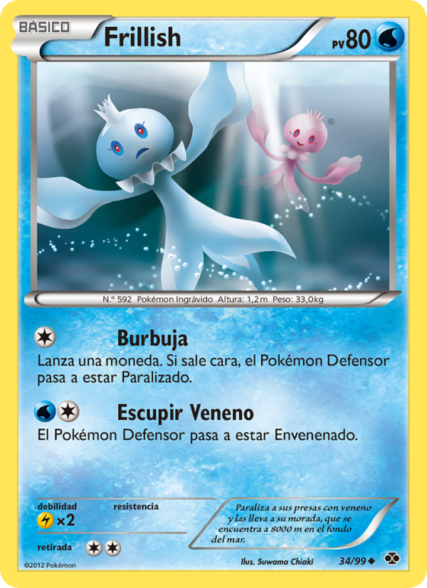 Frillish 34 — Próximos Destinos (Spanish Pokémon TCG card)