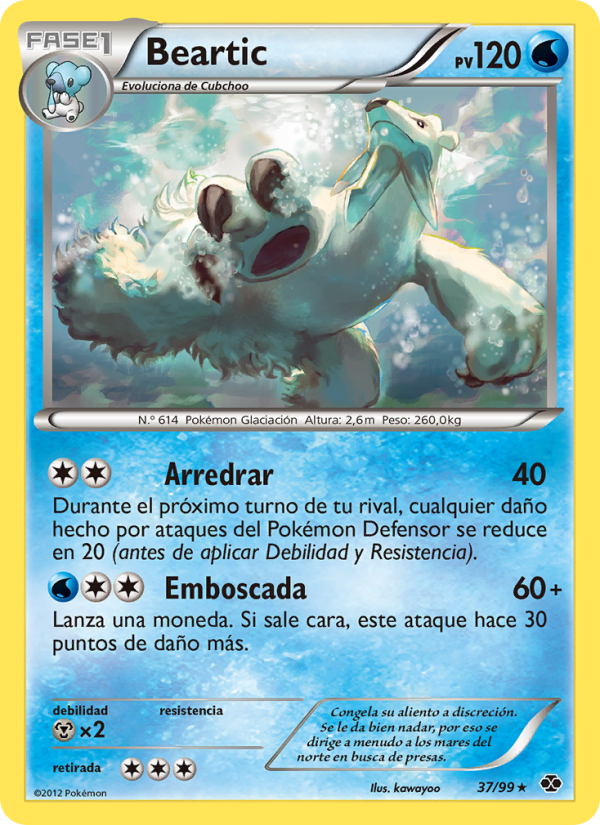 Beartic 37 — Próximos Destinos (Spanish Pokémon TCG card)