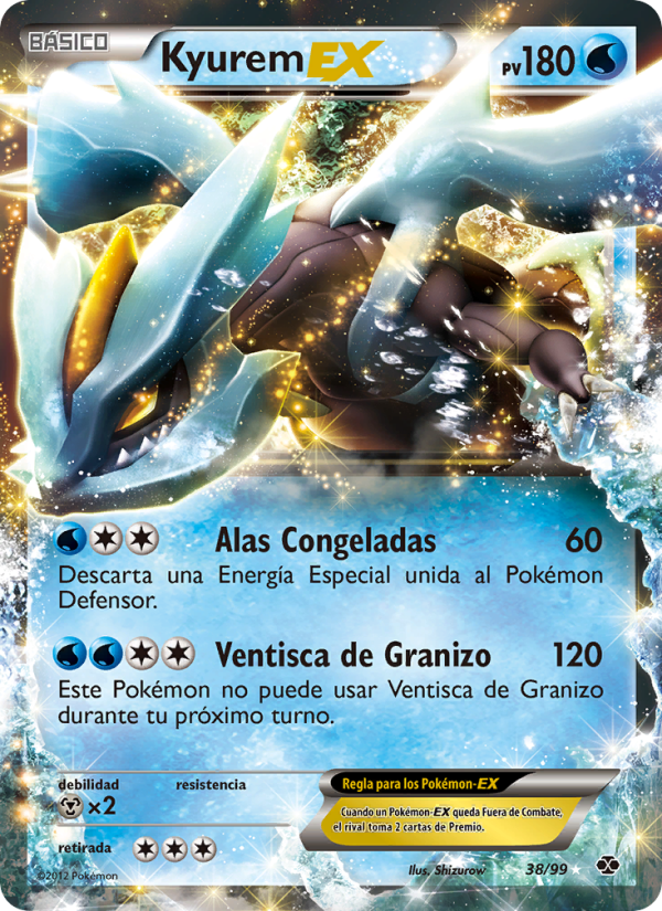 Kyurem-EX 38 — Próximos Destinos (Spanish Pokémon TCG card)