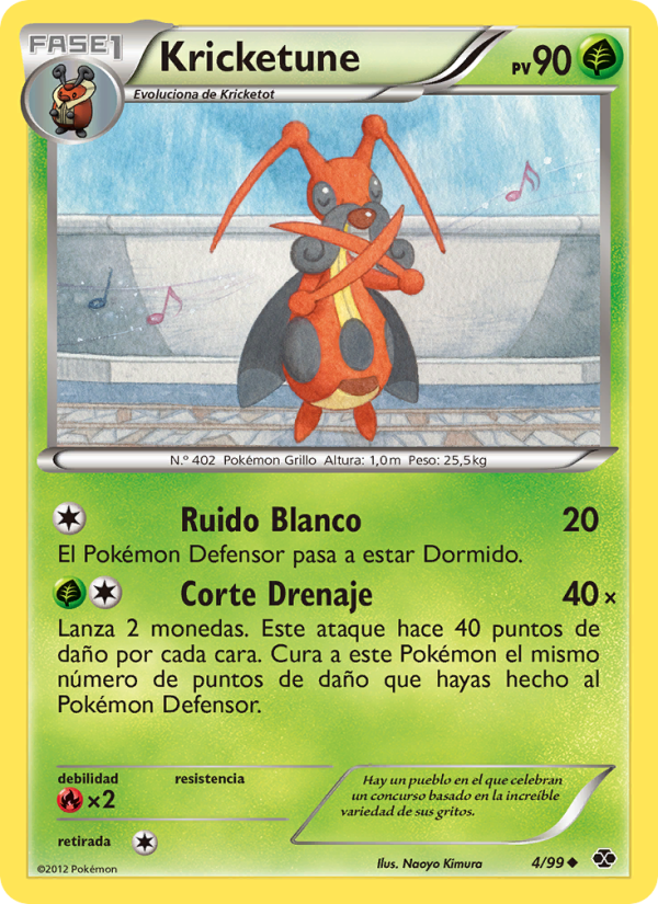 Kricketune 4 — Próximos Destinos (Spanish Pokémon TCG card)