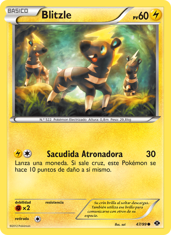 Blitzle 47 — Próximos Destinos (Spanish Pokémon TCG card)