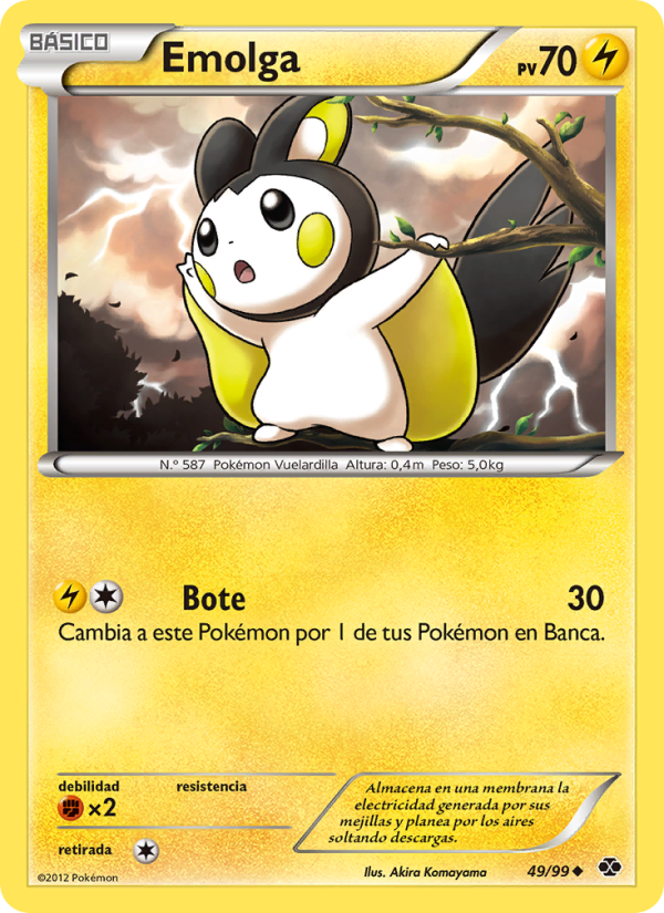 Emolga 49 — Próximos Destinos (Spanish Pokémon TCG card)