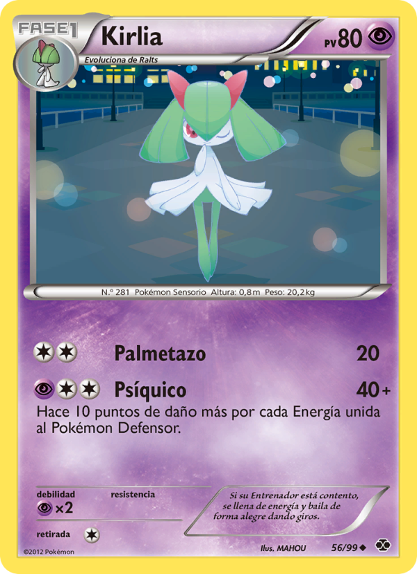 Kirlia 56 — Próximos Destinos (Spanish Pokémon TCG card)