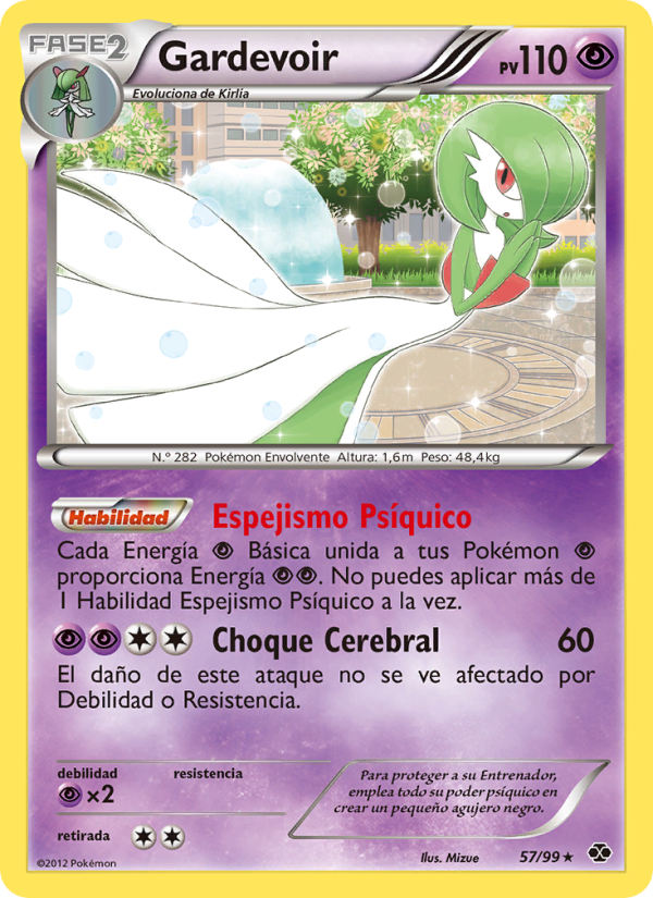 Gardevoir 57 — Próximos Destinos (Spanish Pokémon TCG card)