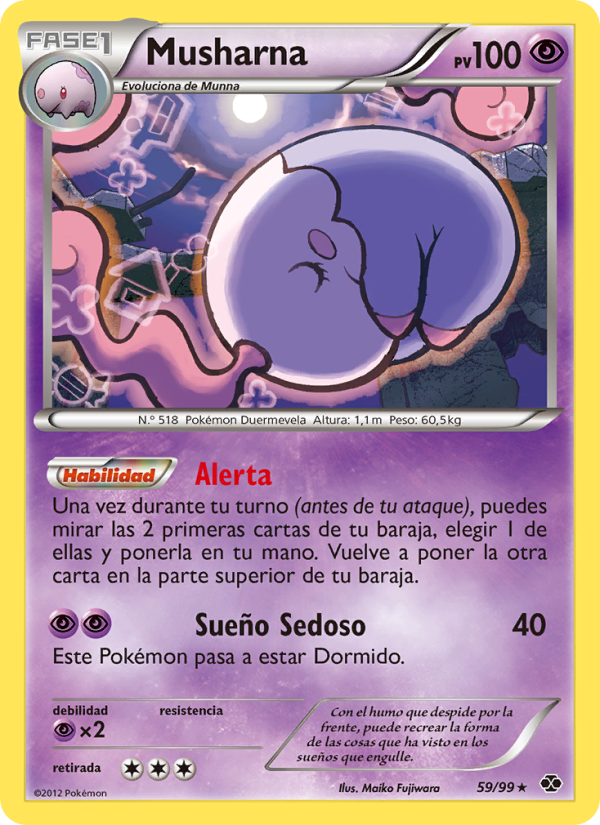 Musharna 59 — Próximos Destinos (Spanish Pokémon TCG card)