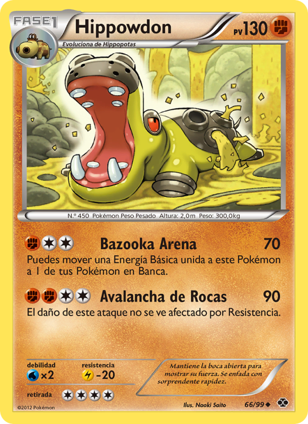Hippowdon 66 — Próximos Destinos (Spanish Pokémon TCG card)