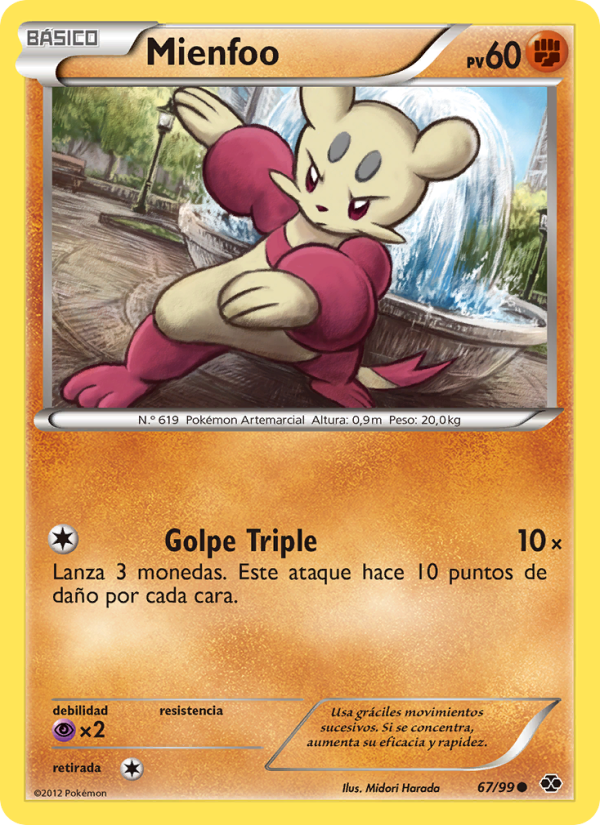 Mienfoo 67 — Próximos Destinos (Spanish Pokémon TCG card)