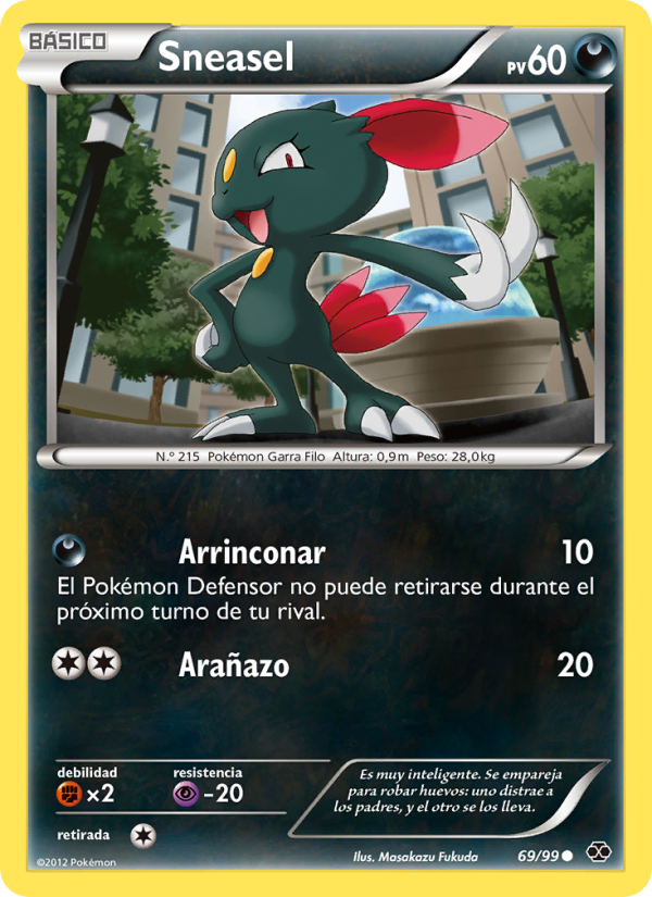 Sneasel 69 — Próximos Destinos (Spanish Pokémon TCG card)