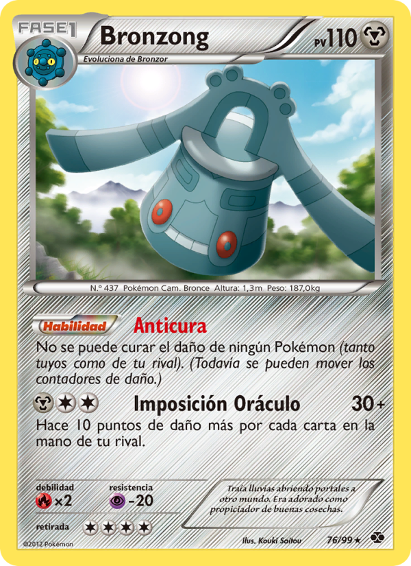 Bronzong 76 — Próximos Destinos (Spanish Pokémon TCG card)