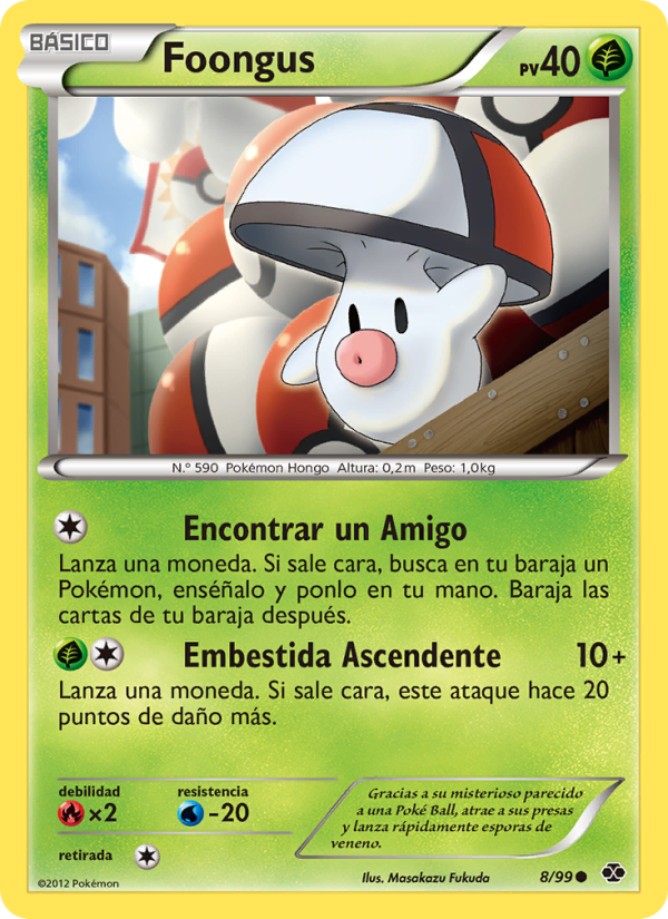 Foongus 8 — Próximos Destinos (Spanish Pokémon TCG card)