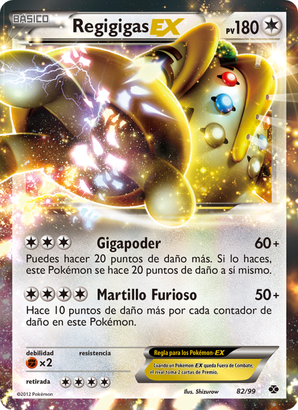 Regigigas-EX 82 — Próximos Destinos (Spanish Pokémon TCG card)