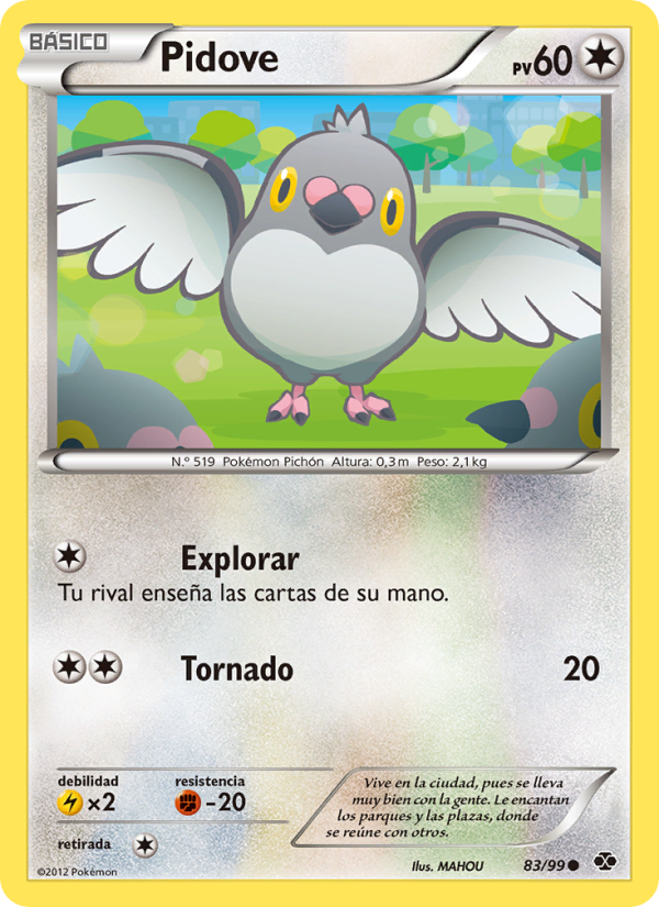 Pidove 83 — Próximos Destinos (Spanish Pokémon TCG card)