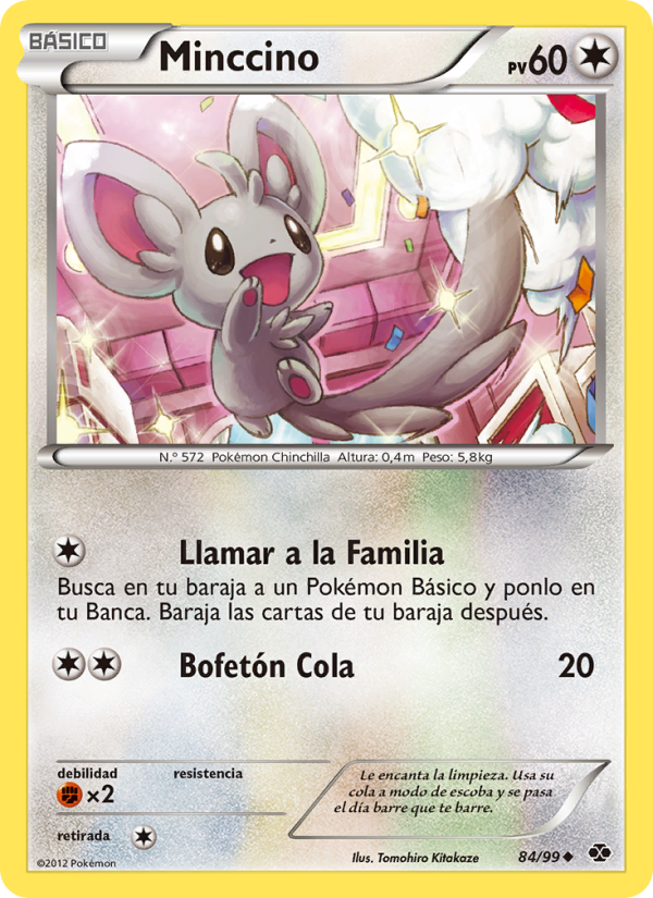 Minccino 84 — Próximos Destinos (Spanish Pokémon TCG card)