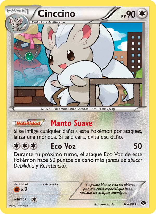 Cinccino 85 — Próximos Destinos (Spanish Pokémon TCG card)