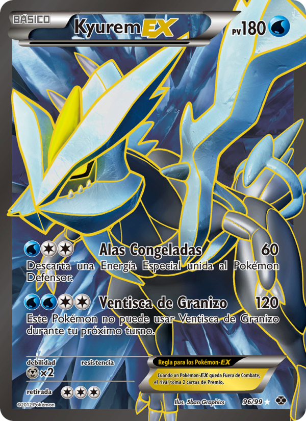 Kyurem-EX 96 — Próximos Destinos (Spanish Pokémon TCG card)