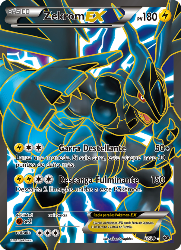 Zekrom-EX 97 — Próximos Destinos (Spanish Pokémon TCG card)