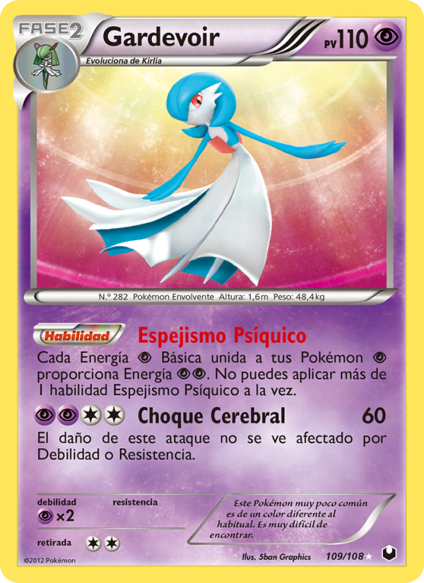 Gardevoir 109 — Oscuros Exploradores (Spanish Pokémon TCG card)