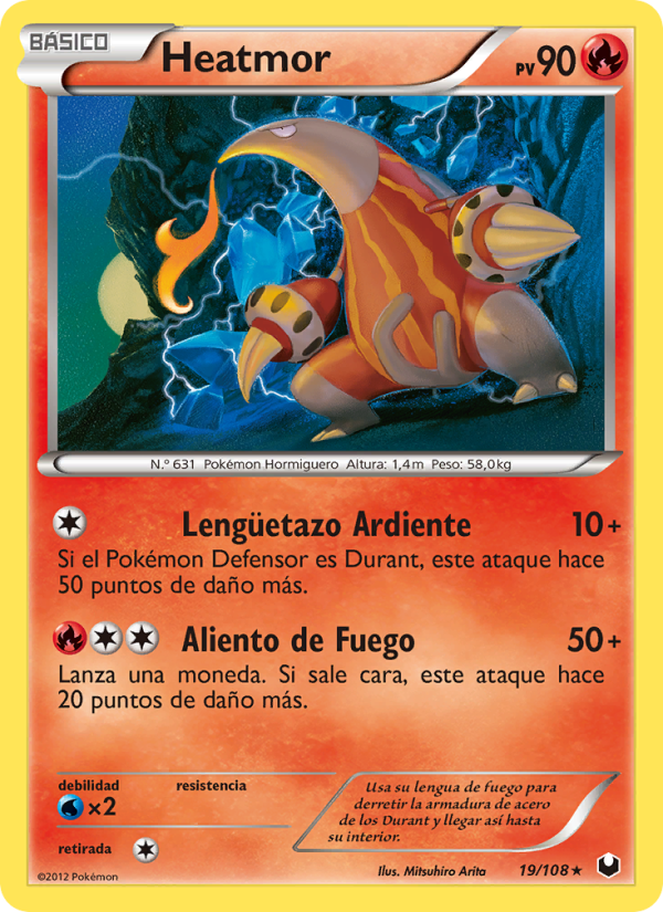 Heatmor 19 — Oscuros Exploradores (Spanish Pokémon TCG card)