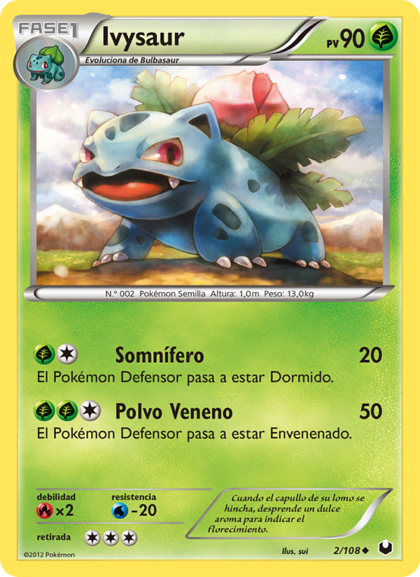Ivysaur 2 — Oscuros Exploradores (Spanish Pokémon TCG card)