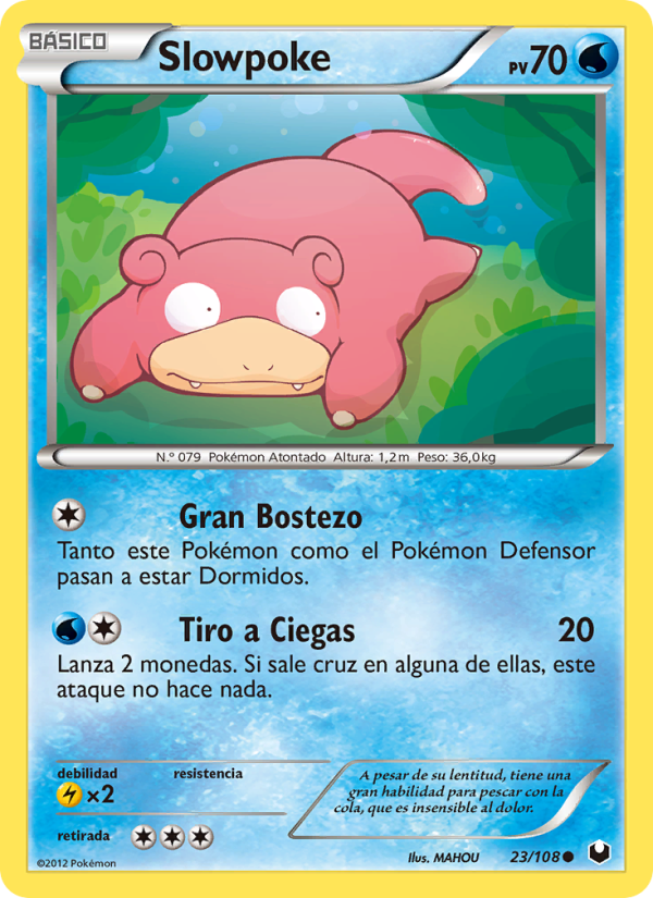 Slowpoke 23 — Oscuros Exploradores (Spanish Pokémon TCG card)