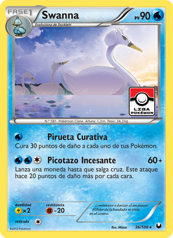 Swanna 36 — Oscuros Exploradores (Spanish Pokémon TCG card)