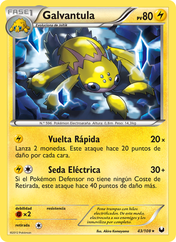 Galvantula 43 — Oscuros Exploradores (Spanish Pokémon TCG card)