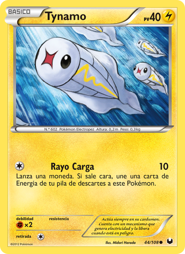 Tynamo 44 — Oscuros Exploradores (Spanish Pokémon TCG card)