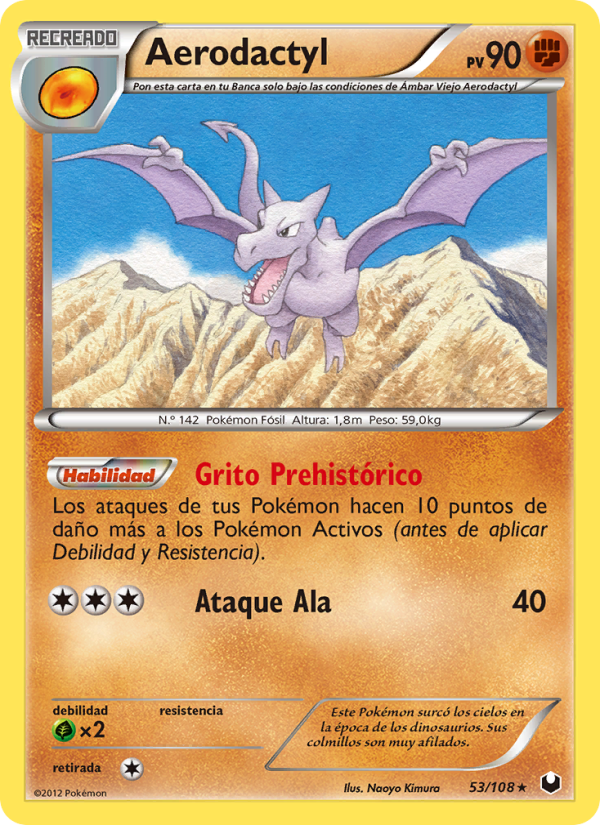 Aerodactyl 53 — Oscuros Exploradores (Spanish Pokémon TCG card)