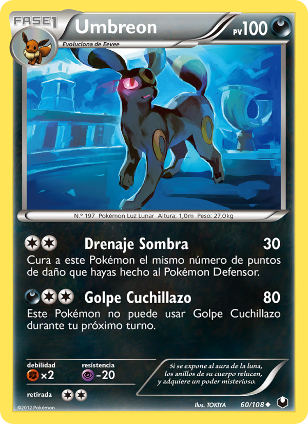 Umbreon 60 — Oscuros Exploradores (Spanish Pokémon TCG card)