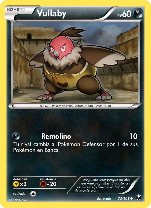 Vullaby 73 — Oscuros Exploradores (Spanish Pokémon TCG card)