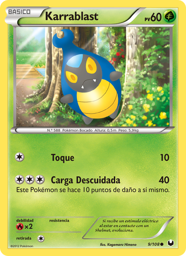 Karrablast 9 — Oscuros Exploradores (Spanish Pokémon TCG card)