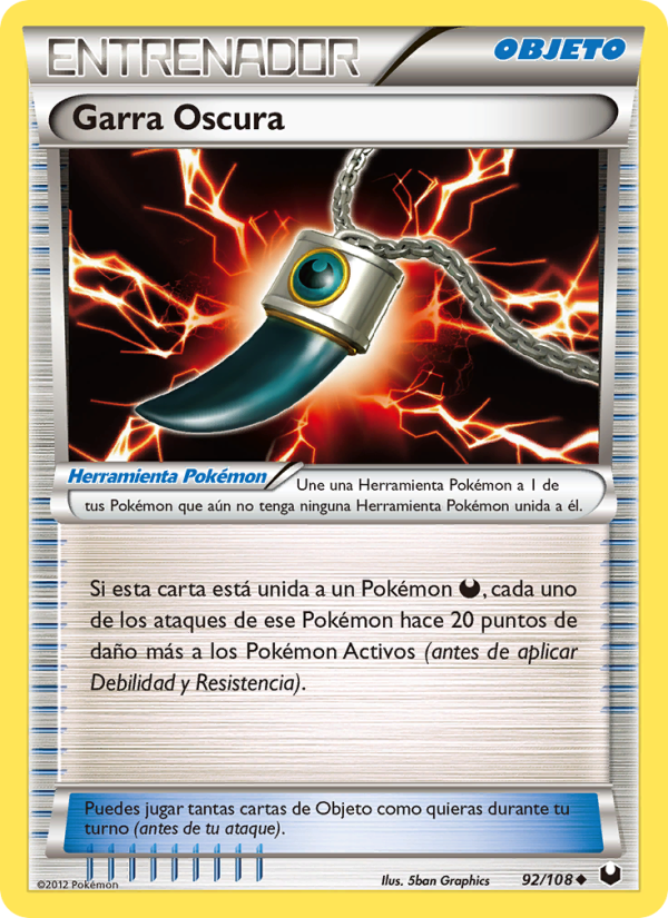 Garra Oscura 92 — Oscuros Exploradores (Spanish Pokémon TCG card)