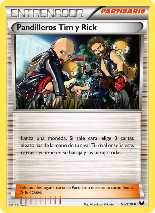 Pandilleros Tim y Rick 95 — Oscuros Exploradores (Spanish Pokémon TCG card)