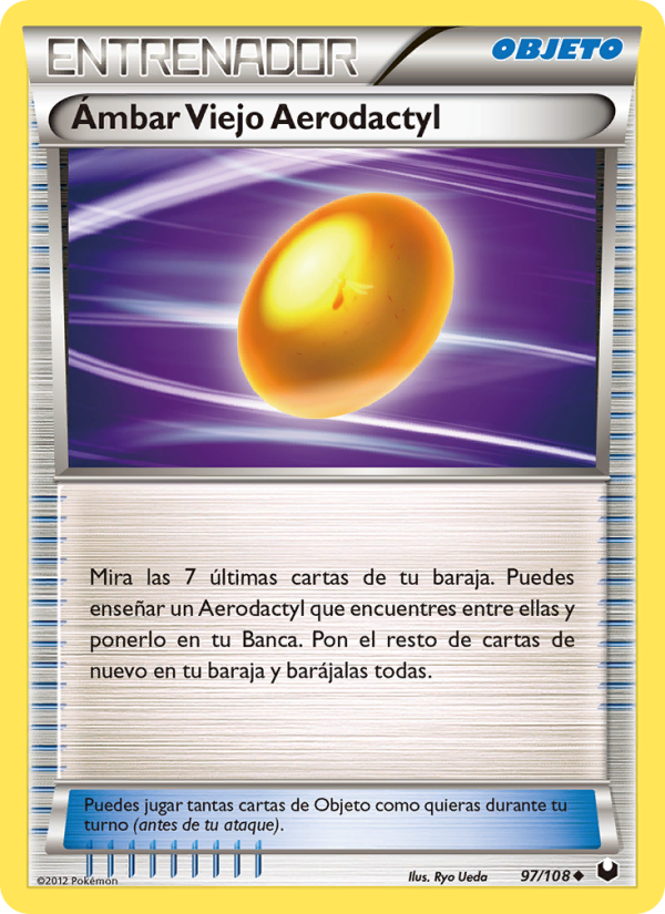 Ámbar Viejo Aerodactyl 97 — Oscuros Exploradores (Spanish Pokémon TCG card)