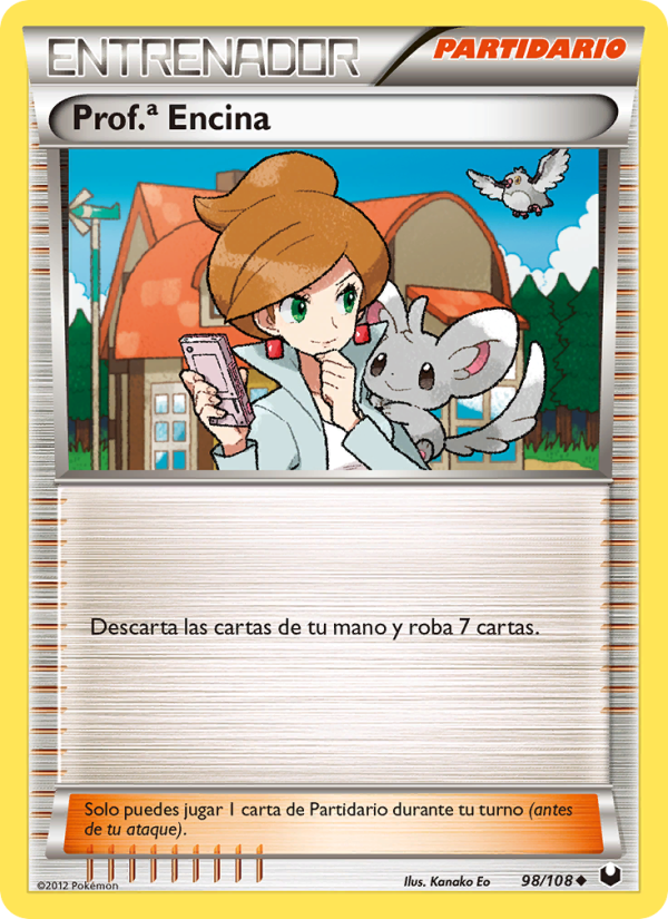 Prof.ª Encina 98 — Oscuros Exploradores (Spanish Pokémon TCG card)