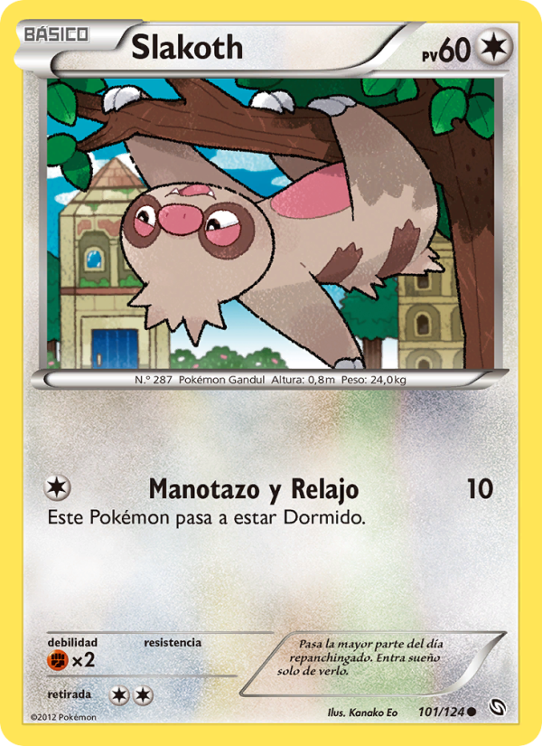 Slakoth 101 — Dragones Majestuosos (Spanish Pokémon TCG card)