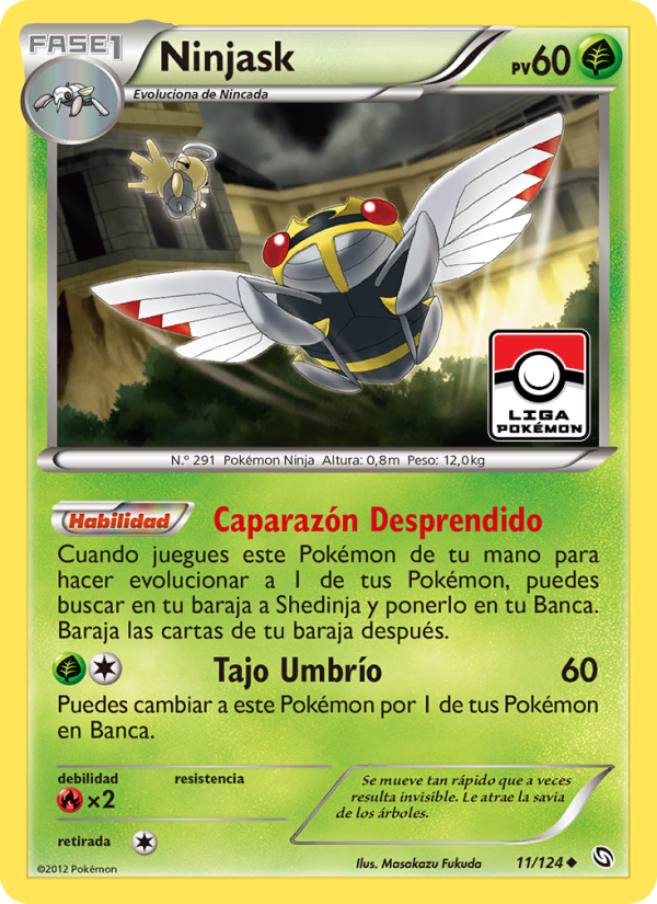 Ninjask 11 — Dragones Majestuosos (Spanish Pokémon TCG card)
