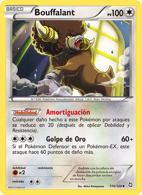 Bouffalant 110 — Dragones Majestuosos (Spanish Pokémon TCG card)