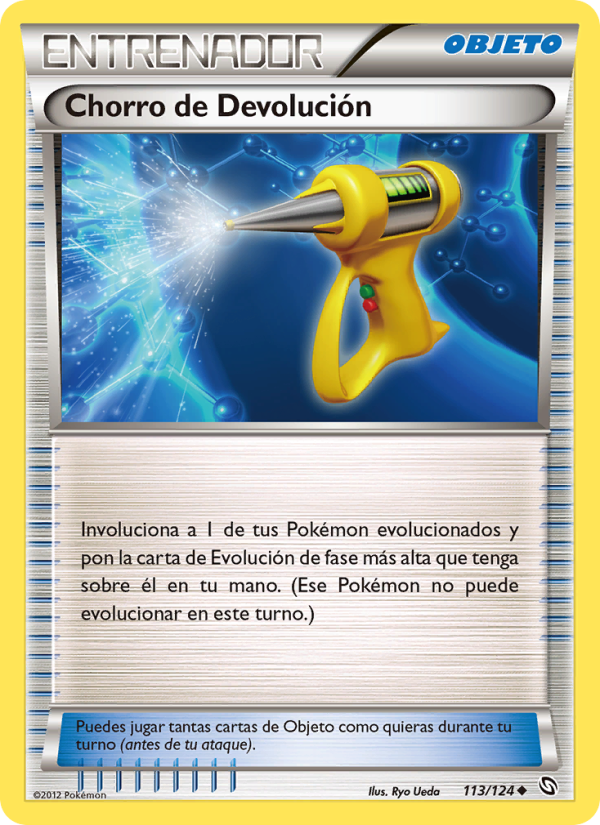 Chorro de Devolución 113 — Dragones Majestuosos (Spanish Pokémon TCG card)