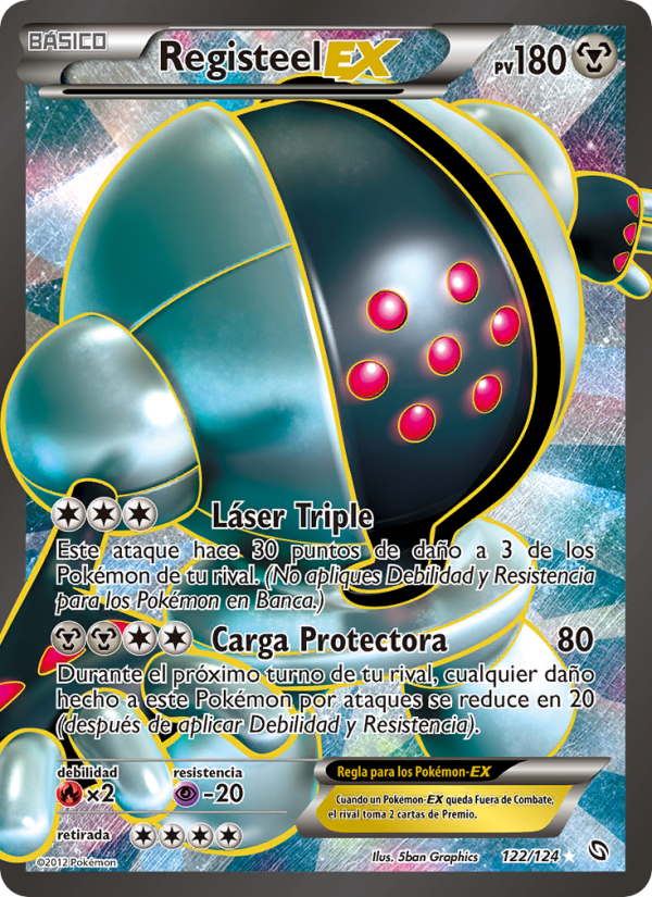 Registeel-EX 122 — Dragones Majestuosos (Spanish Pokémon TCG card)