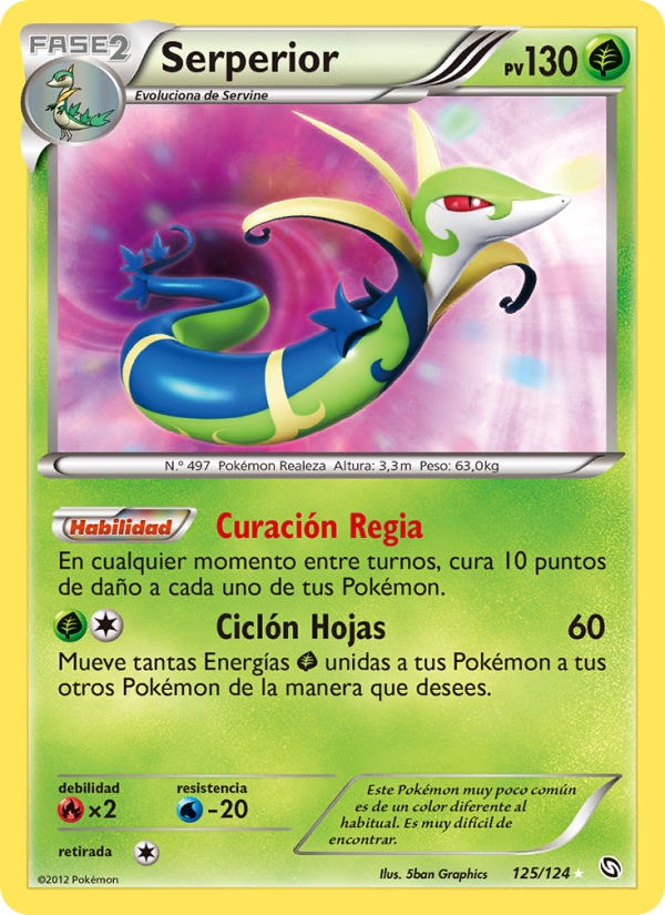 Serperior 125 — Dragones Majestuosos (Spanish Pokémon TCG card)