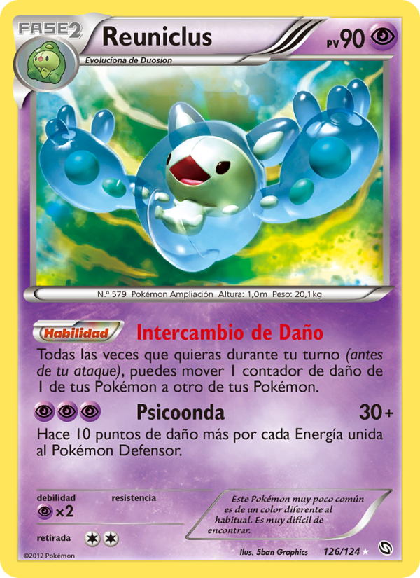 Reuniclus 126 — Dragones Majestuosos (Spanish Pokémon TCG card)