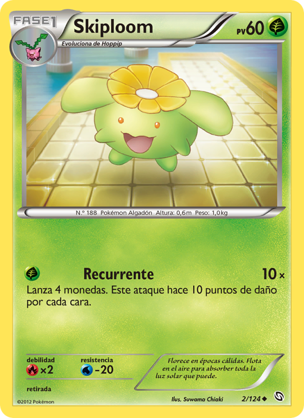 Skiploom 2 — Dragones Majestuosos (Spanish Pokémon TCG card)