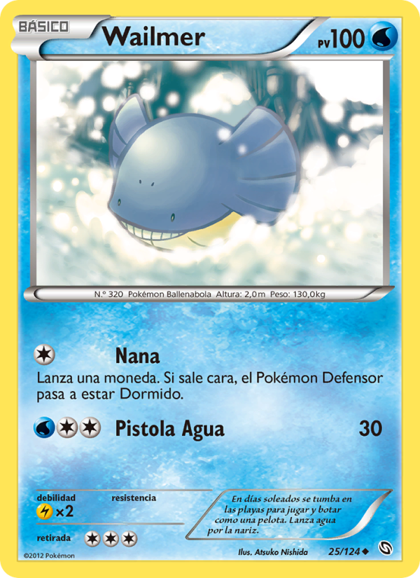 Wailmer 25 — Dragones Majestuosos (Spanish Pokémon TCG card)